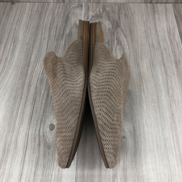 Lucky Brand Mule Flats Womens 6.5M Brynnuh Taupe Suede Slip On Shoes - Picture 7 of 11